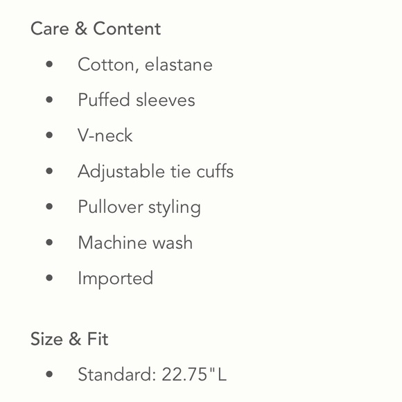 NWOT Maeve (Anthropologie) black v-neck puff tie-sleeve top - Picture 8 of 8